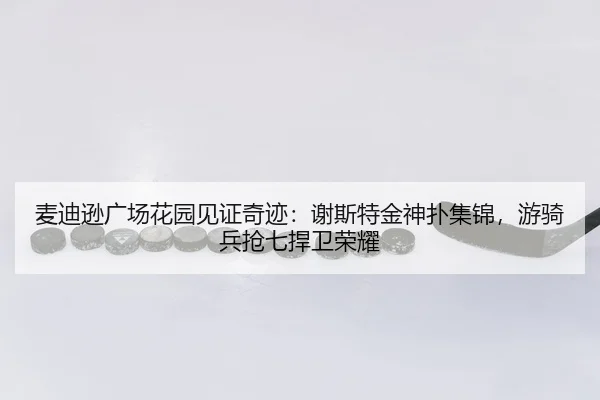 麦迪逊广场花园见证奇迹：谢斯特金神扑集锦，游骑兵抢七捍卫荣耀